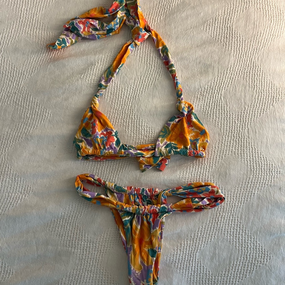 Stone Fox Swim Colorful Floral Bikini
